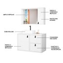 Ver imagem 5 de Conjunto Gabinete para Banheiro com Cuba Sobrepor e Espelheira Toro 80 Cm