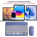 Ver imagem 5 de Teclado e Mouse sem Fio A6732 Slim Recarregável Roxo