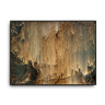 Quadro/ Tela Canvas Magma Dourado 2,00 x 1,20m -Moldura Flutuante cor Preta - Decorativo - 2