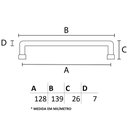 Ver imagem 4 de Puxador Norbello Il 1740 - Grafite - 128mm