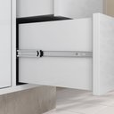 Ver imagem 5 de Conjunto Gabinete para Banheiro com Cuba Sobrepor, Tampo de Vidro e Espelheira Toro 80cm Branco