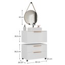 Ver imagem 5 de Conjunto Gabinete para Banheiro com Rodizio, com Cuba de sobrepor e Espelho Kyoto 60cm