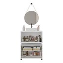 Ver imagem 3 de Conjunto Gabinete para Banheiro com Rodizio, com Cuba de sobrepor e Espelho Kyoto 60cm