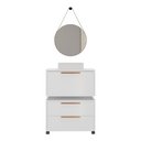 Ver imagem 4 de Conjunto Gabinete para Banheiro com Rodizio, com Cuba de Sobrepor e Espelho Kyoto 60cm Branco