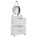Ver imagem 2 de Conjunto Gabinete para Banheiro com Rodizio, com Cuba de Sobrepor e Espelho Kyoto 60cm Branco