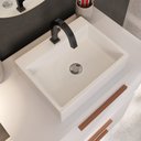 Ver mais imagens de Conjunto Gabinete para Banheiro com Rodizio, com Cuba de sobrepor e Espelho Kyoto 60cm