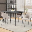 Ver imagem 2 de Kit 4 Cadeiras Sala de Jantar Estofada Gavi L02 Bouclê Creme - Lyam Decor
