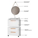 Ver imagem 5 de Conjunto Gabinete para Banheiro com Rodizio, com Cuba de sobrepor e Espelho Kyoto 60cm