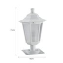 Ver imagem 3 de Balizador de Jardim Branco Alumínio 31cm Luminária Lente Fosca Murro Decorativo Dital