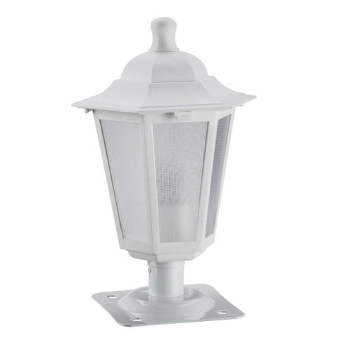 Balizador de Jardim Branco Alumínio 31cm Luminária Lente Fosca Murro Decorativo Dital