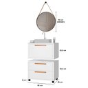 Ver imagem 3 de Conjunto Gabinete para Banheiro com Rodizio, com Cuba de Sobrepor e Espelho Kyoto 60cm Avelato/Branco