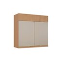 Ver imagem 1 de Armário Aéreo Cozinha Nesher Realeza 2 Porta 80cm Carvalho/greice