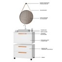 Ver imagem 5 de Conjunto Gabinete para Banheiro com Rodizio, Tampo de Vidro, Cuba de Sobrepor e Espelho Kyoto 60 Cm