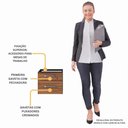 Ver imagem 3 de Gaveteiro para Mesa de Escritório 33cm com Chave 2 Gavetas Multimóveis CR25304