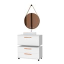Ver imagem 6 de Conjunto Gabinete para Banheiro com Rodizio com Cuba de Sobrepor e Espelho Kyoto 80 cm Branco
