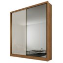 Ver imagem 2 de Guarda Roupa Solteiro com Espelho Mdf 3 Gavetas - Toledo-cumaru/fendi - Móveis Novo Horizonte
