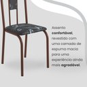Ver imagem 6 de Conjunto Sala de Jantar Mesa Redonda 75cm Tampo Granito Ocre 4 Cadeiras Linda Yescasa Marrom/Preto Floral