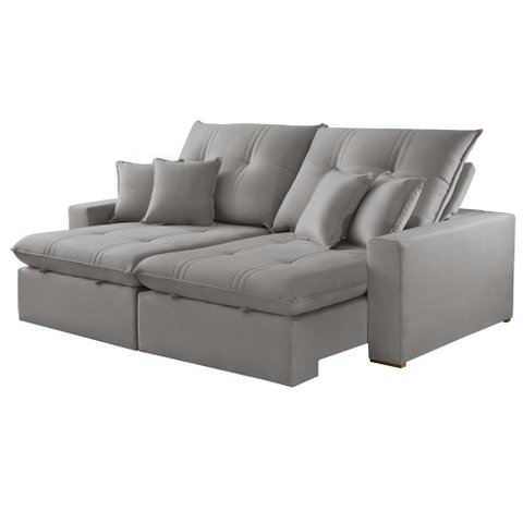 Sofá Retrátil e Reclinável Império 250 Cm Braço 25 Cm Meu Sofá Online