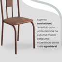 Ver imagem 6 de Conjunto Sala de Jantar Mesa Quadrada 75x75cm Tampo Granito Ocre 4 Cadeiras Linda Yescasa Marrom