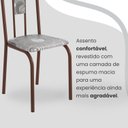 Ver imagem 6 de Conjunto Sala de Jantar Mesa Quadrada 75x75cm Tampo Granito Ocre 4 Cadeiras Linda Yescasa Marrom/Paraopeba