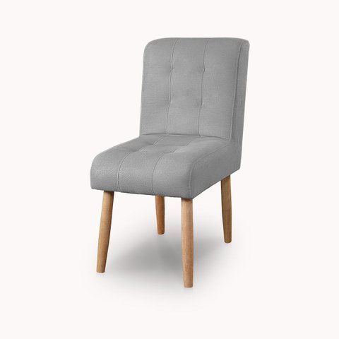 Cadeira Confortavel Jantar Luna Suede Cinza Claro para Quarto Sala Recepção.