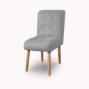 Ver imagem 1 de Cadeira Confortavel Jantar Luna Suede Cinza Claro para Quarto Sala Recepção.