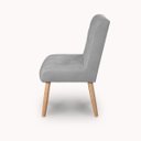 Ver imagem 2 de Cadeira Confortavel Jantar Luna Suede Cinza Claro para Quarto Sala Recepção.