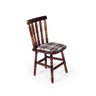 Conjunto Mesa de Jantar Retangular 110x80cm Imbuia com 4 Cadeiras em Madeira Maciça Estofada Mônaco - 3