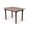Conjunto Mesa de Jantar Retangular 110x80cm Imbuia com 4 Cadeiras em Madeira Maciça Estofada Mônaco - 2