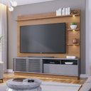 Ver imagem 1 de Estante Painel para TV 70 pol com LED Itapema C04 Freijó Cinza Fosco - Lyam Decor