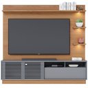 Ver imagem 2 de Estante Painel para TV 70 pol com LED Itapema C04 Freijó Cinza Fosco - Lyam Decor