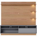 Ver imagem 5 de Estante Painel para TV 70 pol com LED Itapema C04 Freijó Cinza Fosco - Lyam Decor