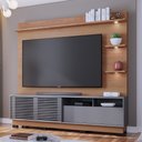 Ver imagem 3 de Estante Painel para Tv 70 Pol com Led Itapema C04 Freijó Cinza Fosco - Lyam Decor