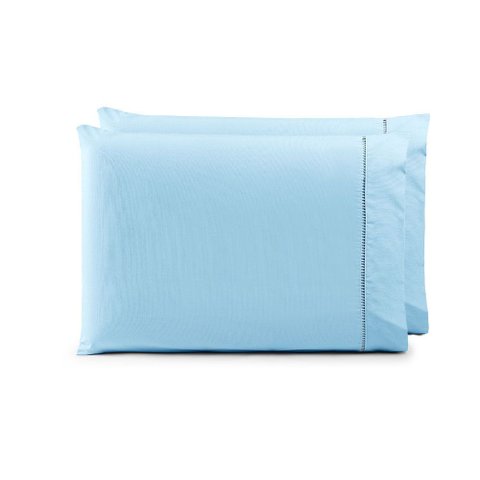 Kit 2 Pçs Par Fronha Paris Percal 150 Fios 100% Algodão 70x50cm sem Aba: Azul Motorista