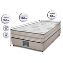 Ver imagem 2 de Cama Box Solteiro Colchão + Box 88x188x63 Spring Zen com Molas Ensacadas Cinza Cama Inbox