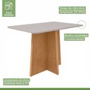 Ver imagem 5 de Conjunto Sala de Jantar 4 Lugares Retangular Tampo Vidro/MDF 120cm Mesa Celebrare Cadeiras Apogeu Bege Amêndoa Clean/Off White/ Naturale Creme