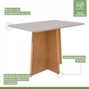 Ver imagem 6 de Conjunto Sala de Jantar 4 Lugares Retangular Tampo Vidro/MDF 120cm Mesa Celebrare Cadeiras Apogeu Bege Amêndoa Clean/Off White/Bege Escuro
