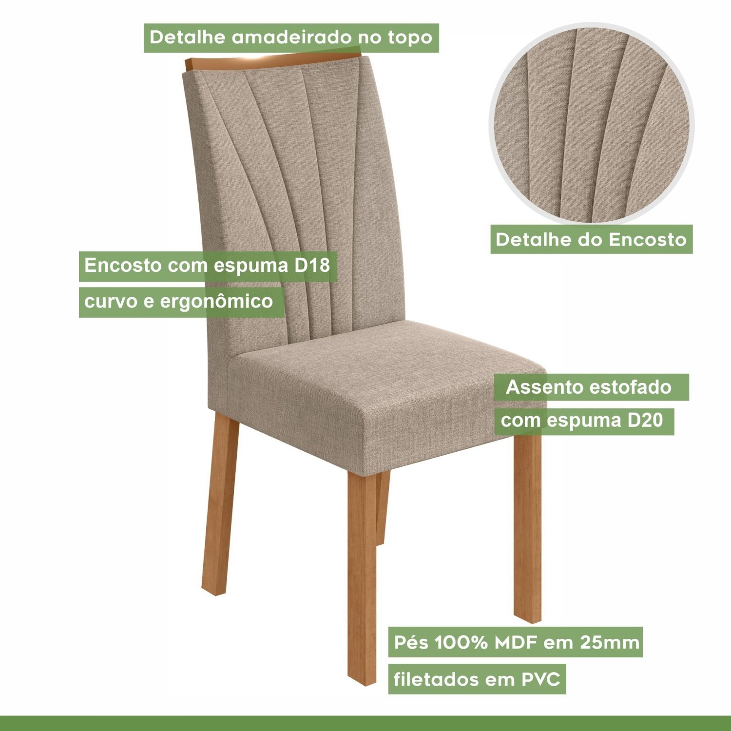 Conjunto Mesa 120cm Celebrare com Vidro e 4 Cadeiras Apogeu - 6