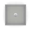 Ver imagem 2 de Cuba de Apoio Quadrado sem Mesa 380x380 Design 2D Cinza/Stone Celite