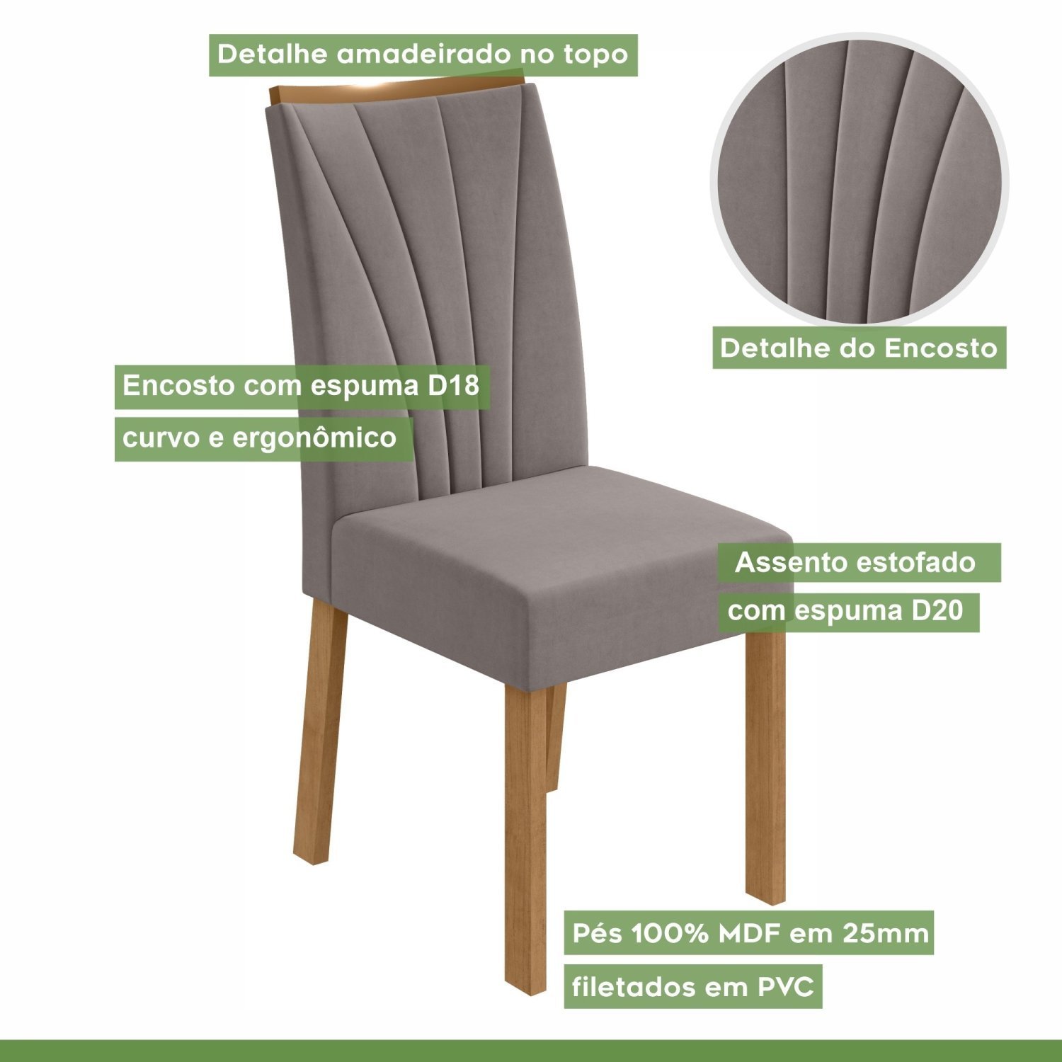 Conjunto Mesa 120cm Celebrare com Vidro e 4 Cadeiras Apogeu - 6