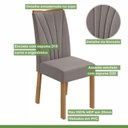 Ver imagem 7 de Conjunto Sala de Jantar 4 Lugares Retangular Tampo VidroMDF Mesa Celebrare com Cadeiras Apogeu