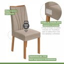 Ver mais imagens de Conjunto Sala de Jantar 8 Lugares Quadrada Tampo Vidro/MDF Mesa Nevada com Cadeiras Apogeu