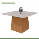 Ver imagem 6 de Conjunto Sala de Jantar 8 Lugares Quadrada Tampo Vidro/MDF Mesa Nevada com Cadeiras Apogeu Bege Amêndoa Clean/Off White/ Bege