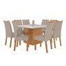Conjunto Sala de Jantar 8 Lugares Quadrada Tampo Vidro/MDF Mesa Nevada com Cadeiras Apogeu - 15