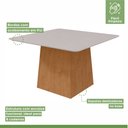 Ver imagem 5 de Conjunto Sala de Jantar 8 Lugares Quadrada Tampo Vidro/MDF Mesa Nevada com Cadeiras Apogeu Bege Amêndoa Clean/Off White/ Bege