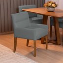 Ver imagem 2 de Kit 2 Cadeiras para Mesa de Jantar Angel Base Madeira Corano Cinza - Nexta Casa