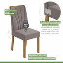 Ver mais imagens de Conjunto Sala de Jantar 8 Lugares Quadrada Tampo Vidro/MDF Mesa Nevada com Cadeiras Apogeu