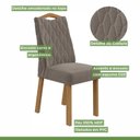 Ver imagem 7 de Conjunto Mesa 130cm Nevada com Vidro Plus com 8 Cadeiras Venus Bege Amêndoa Clean/Off White/Cinza
