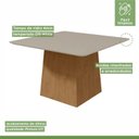 Ver imagem 4 de Conjunto Mesa 130cm Nevada com Vidro Plus com 8 Cadeiras Venus Bege Amêndoa Clean/Off White/Cinza