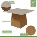 Ver imagem 3 de Conjunto Mesa 130cm Nevada com Vidro Plus com 8 Cadeiras Venus Bege Amêndoa Clean/Off White/Cinza